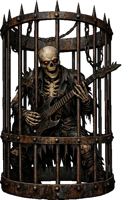 Scheletro Rock Gabbia